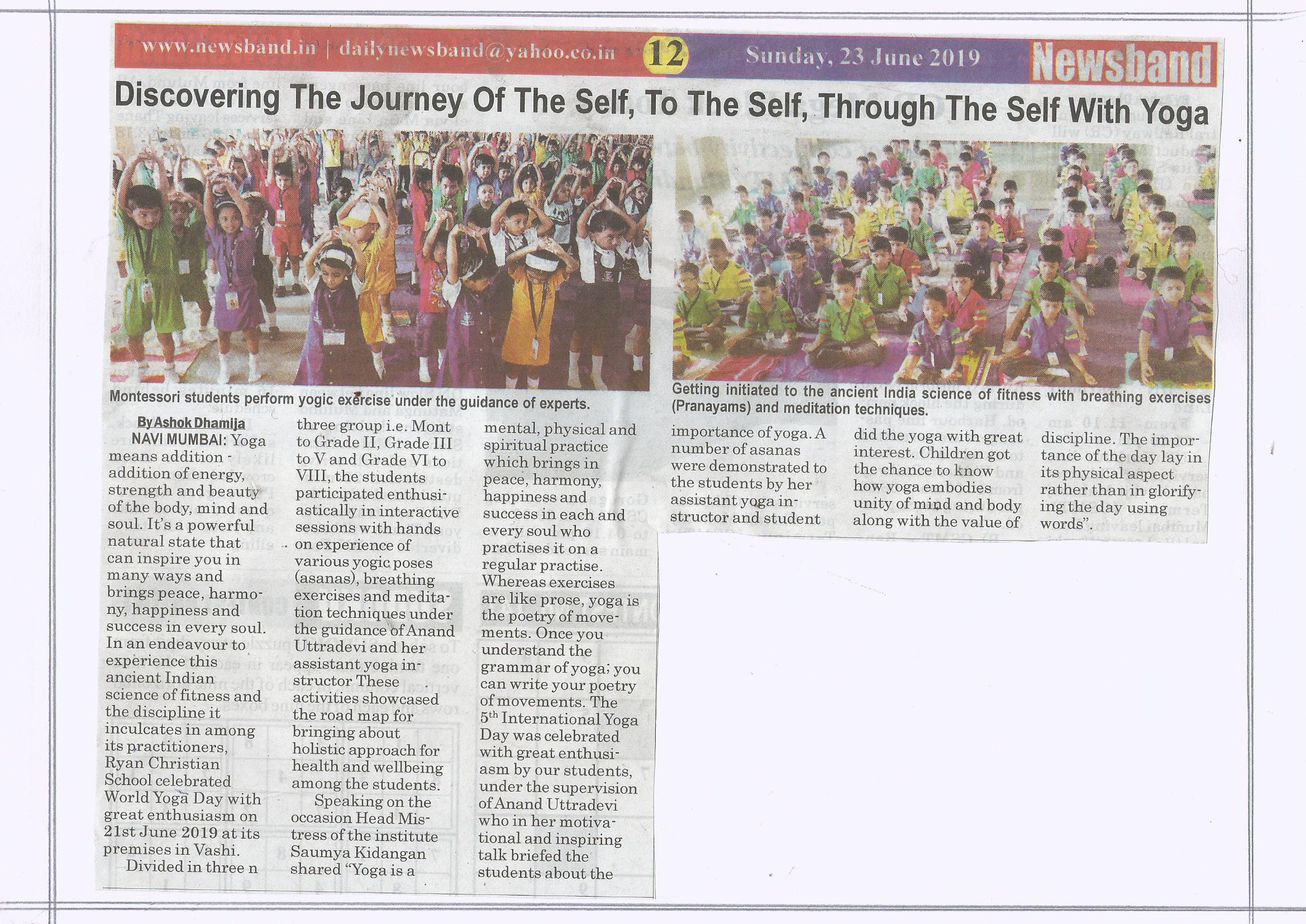 World Yoga Day was featured in Newsband